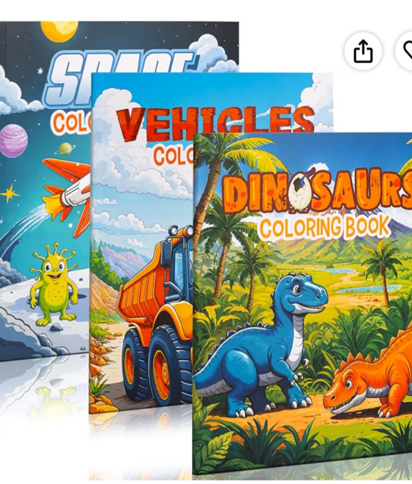 ZICOTO Fun Coloring Books for Kids, Set of 3